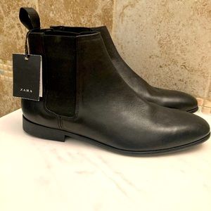 Zara leather Chelsea boots